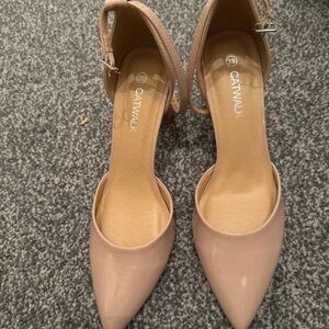 Catwalk Nude Ankle Strap Heels